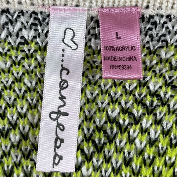 Confess Large Knit Beachy Scoop Neck Longline Slouchy Oversized Sweater Loose - Picture 4 of 6